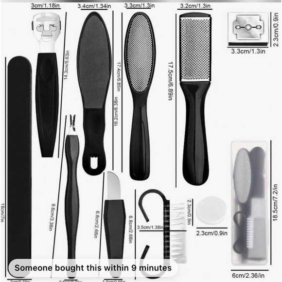 Ten Piece Black Pedicure Set - Picture 7 of 8